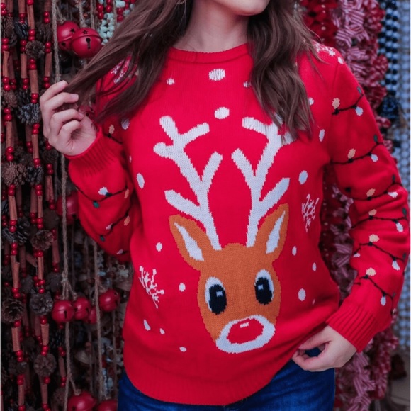 Reindeer Christmas sweater - Picture 1 of 4